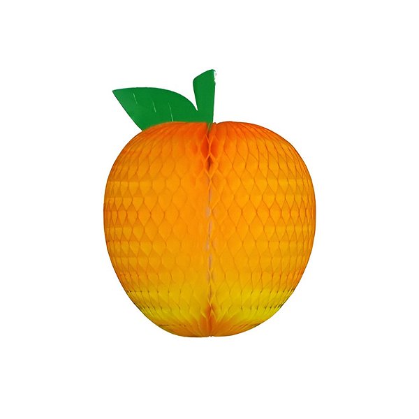 Enfeite de Papel Seda - Laranja - 15cm - 1 unidade - Girotoy - Rizzo
