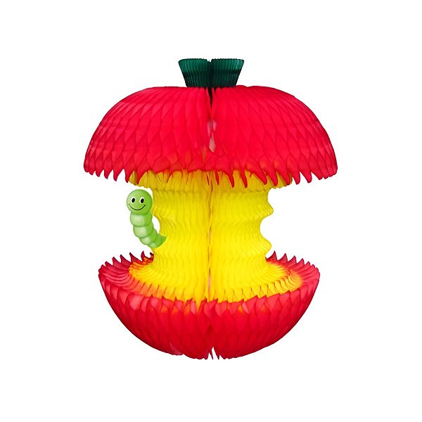 Enfeite de Papel Seda - Maça Mordida - 23cm - 1 unidade - Girotoy - Rizzo