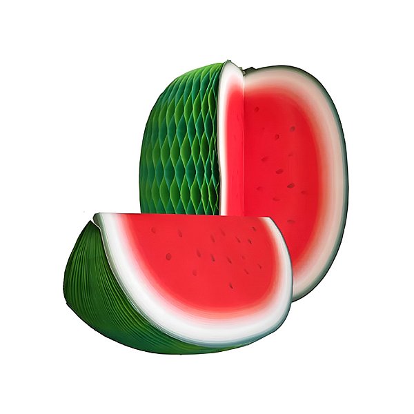 Enfeite de Papel Seda - Melancia Fatiada - 33cm - 1 unidade - Girotoy - Rizzo
