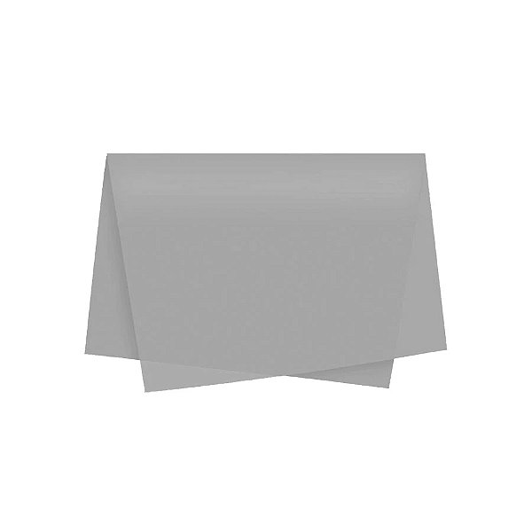 Papel de Seda - 50x70 - Cinza Claro - 10 unidades - Rizzo