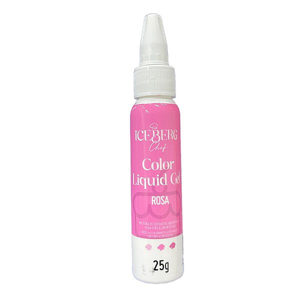 Corante Liquid Gel Rosa 25g - Iceberg