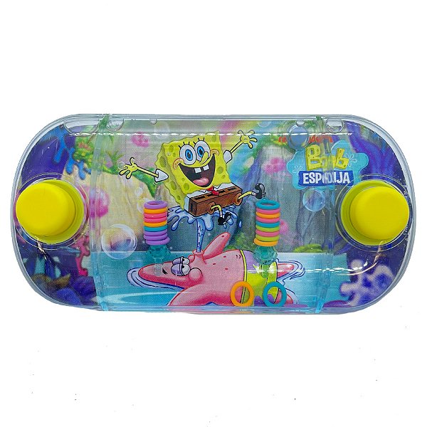 Mini Brinquedo Jogo Argola de Mão Bob Esponja - Amarelo - 1 unidade - Rizzo