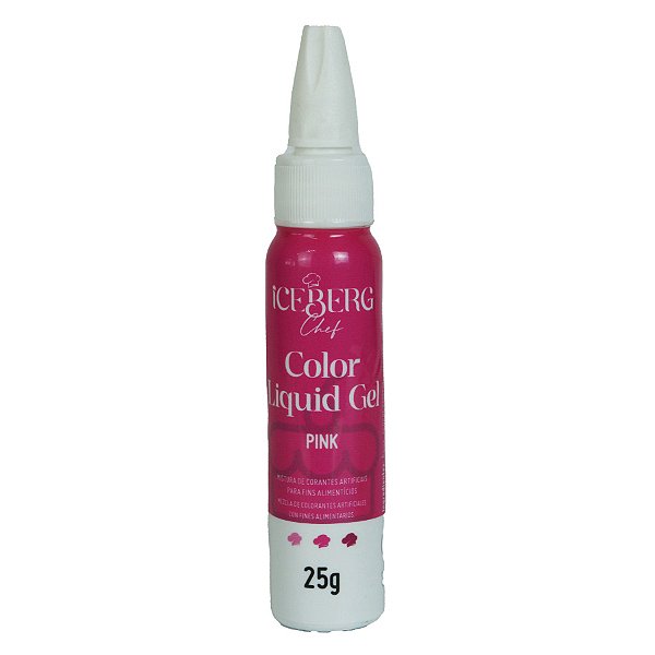 Corante Liquid Gel Pink 25g - Iceberg