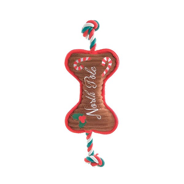 Brinquedo para Pet de Natal - Osso Marrom - 43cm - 1 unidade - Cromus - Rizzo