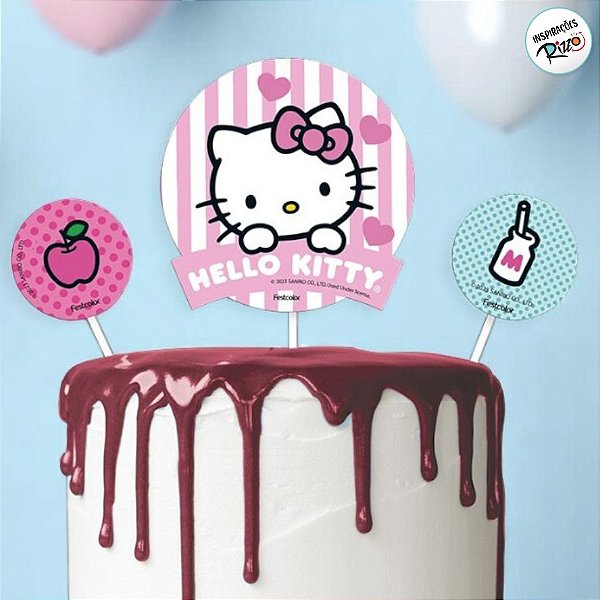 Topo de Bolo - Hello Kitty - 1 unidade - Festcolor - Rizzo