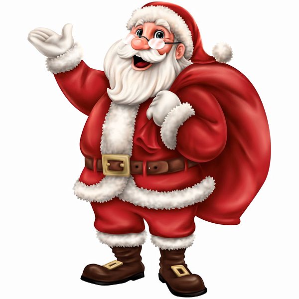 Papai Noel Decorativo de Papel Cartão - 45x70cm - 1 unidade - Regina - Rizzo
