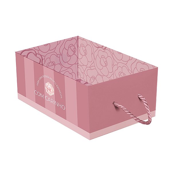 Caixote de Papel Cartão com Alça - Camélia - 1 unidade - Cromus - Rizzo