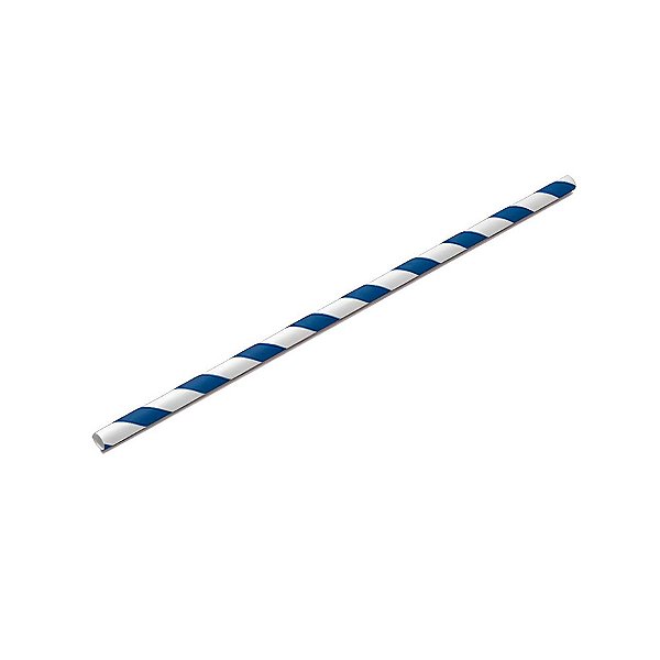 Canudo de Papel - Listras Azul e Branco - 20 unidades - Rizzo