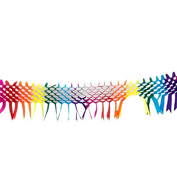 Franja Sanfonada Decorativa de Papel - Colorida  - 1 unidade - Rizzo