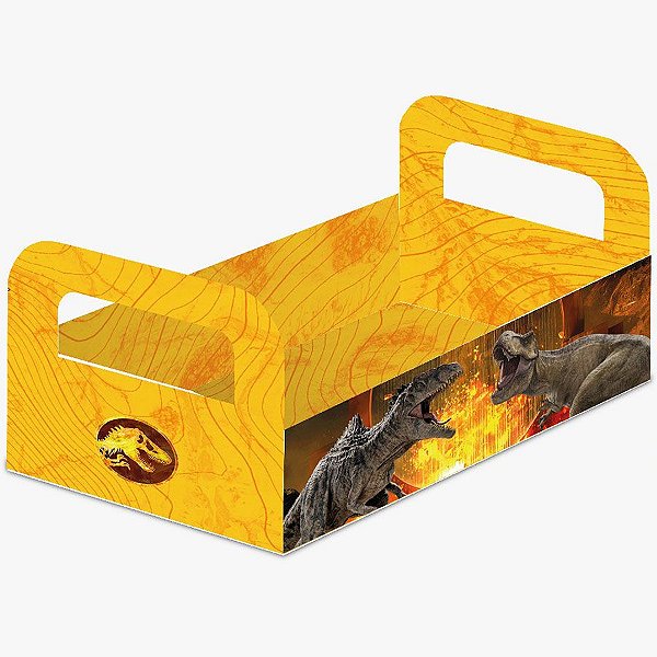 Caixote de Papel Cartão M - Jurassic World - 3 unidades - Festcolor - Rizzo