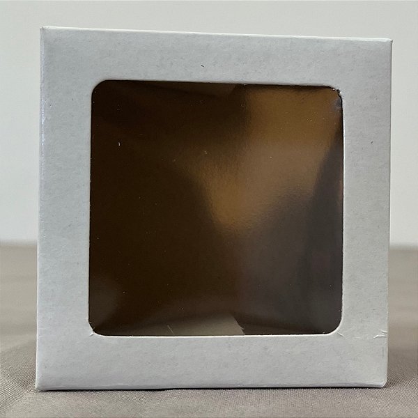 Caixa com Visor PV7 (7cm x 7cm x 4cm) Branca - 20 unidades - Rizzo