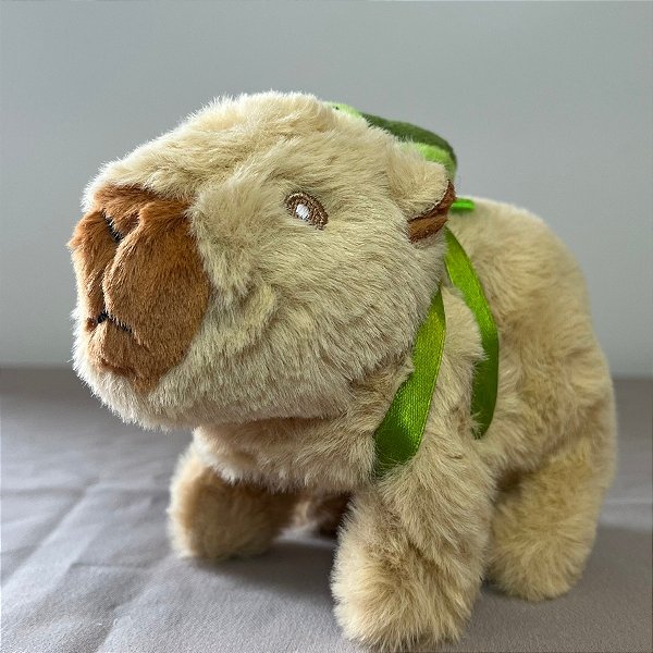 Capivara Pelúcia Eletrônica - Bege - 15x10,5cm - 1 unidade - Rizzo