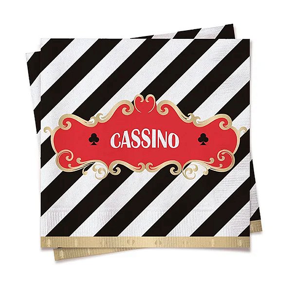 Guardanapo Cromus - Festa Cassino - 25cm x 25cm - 20 unidades - Cromus - Rizzo