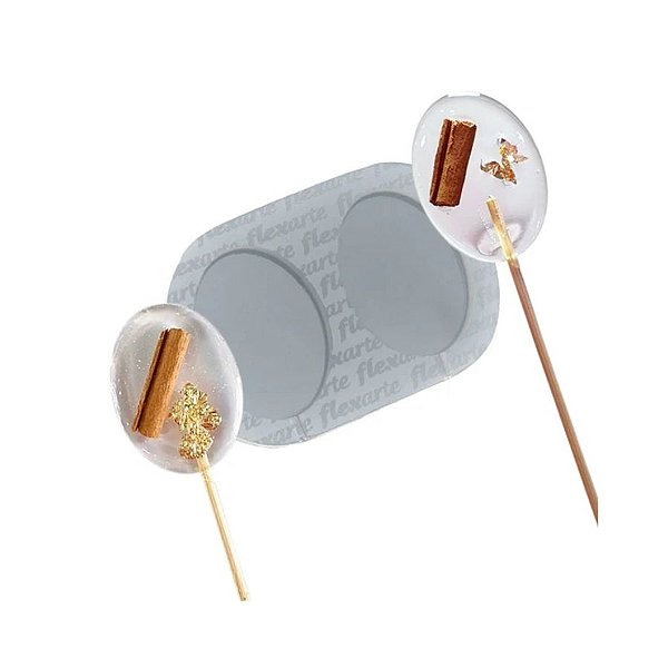 Molde de Silicone Dupla de Pirulito - Ref. 785 - 1 unidade - Flexarte - Rizzo