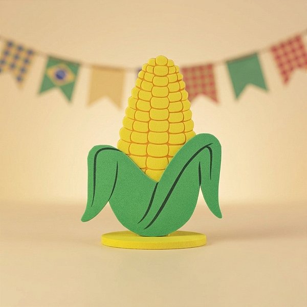 Enfeite De Mesa Milho De Festa Junina - 11,5x17,5cm - 1 unidade - Piffer - Rizzo