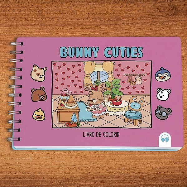Livro Ilustrado para Colorir - Bunny Cuties - 64 páginas - 1 unidade - Rizzo