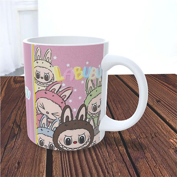 Caneca de Porcelana Personalizado - Labubu - 325ml - 1 unidade - Rizzo