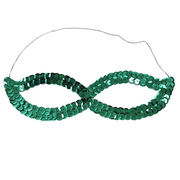 Máscara de Carnaval Infantil De Lantejoula - Verde Escuro - 1 unidade - Rizzo