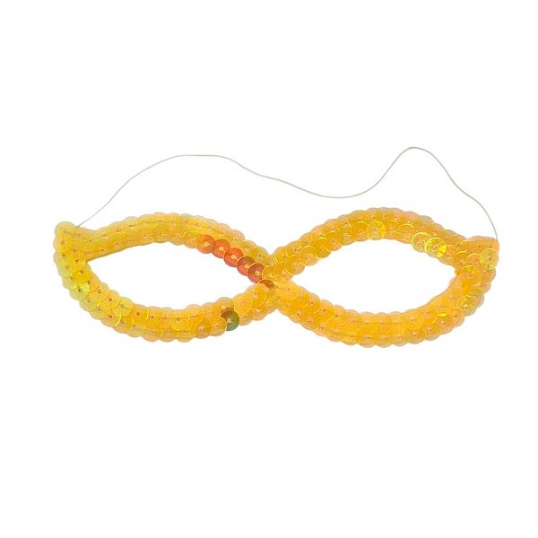 Máscara de Carnaval Infantil De Lantejoula - Amarelo Claro - 1 unidade - Rizzo