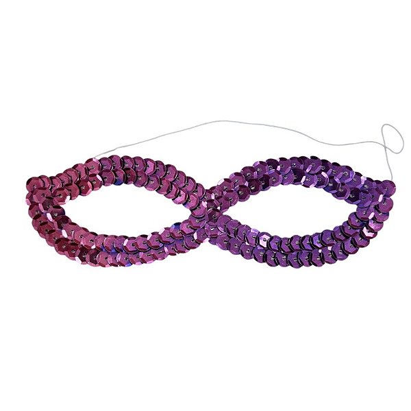 Máscara de Carnaval Infantil De Lantejoula - Roxo - 1 unidade - Rizzo