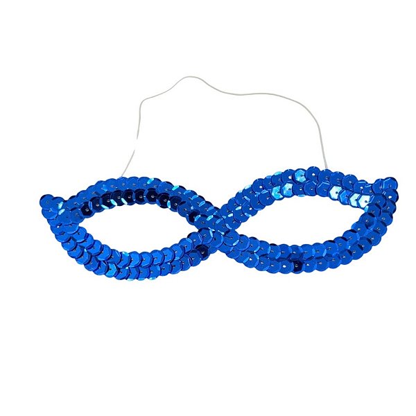 Máscara de Carnaval Infantil De Lantejoula - Azul Escuro - 1 unidade - Rizzo