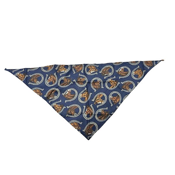 Bandana Estampada - Cavalos - Azul - 1 unidade - Rizzo