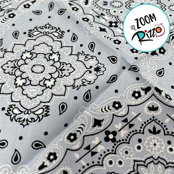 Bandana Estampada  - Azul Claro - 1 unidade - Rizzo