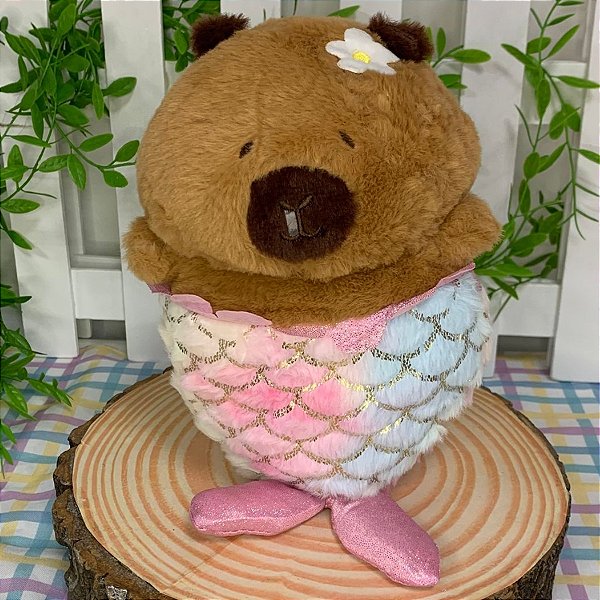 Capivara Sereia De Pelúcia - 19,5cm - 1 unidade - Rizzo