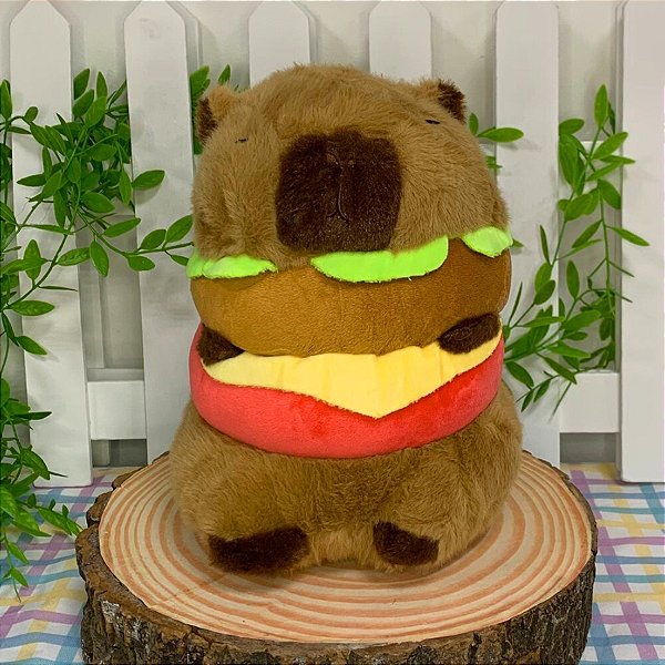 Capivara Hambúrguer De Pelúcia - 19,5cm - 1 unidade - Rizzo