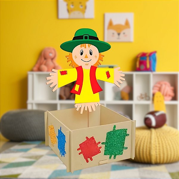 Caixa De MDF Espantalho De Festa Junina - 26x15cm - 1 unidade - Rizzo