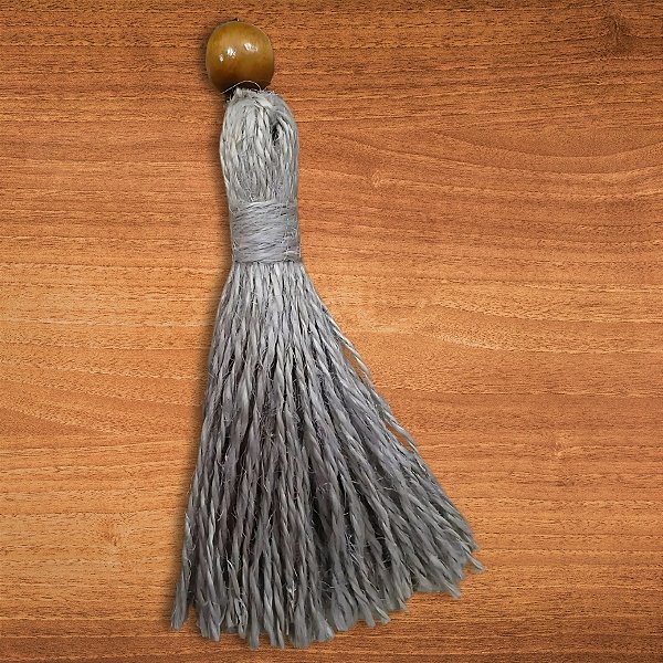 Tassel Decorativo Artesanal - Cinza - 1 unidade - Rizzo