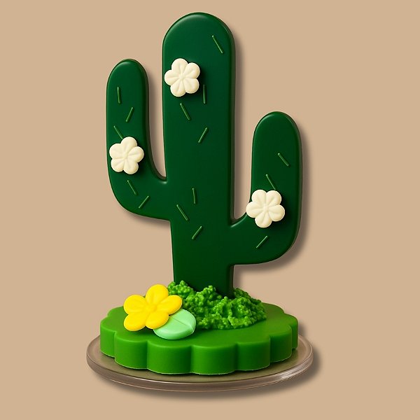 Cacto Decorativo em Biscuit De Festa Junina  - 9,5cm - 1 unidade - Rizzo