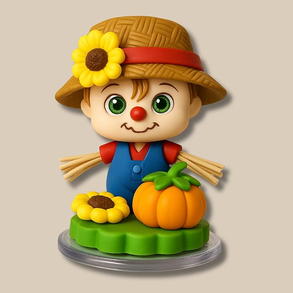 Espantalho Decorativo em Biscuit De Festa Junina - 7cm - 1 unidade - Rizzo