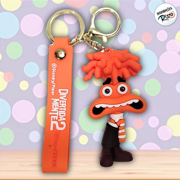 Chaveiro 3D Ansiedade - Divertidamente 2 - 7cm - 1 unidade - Disney Original - Rizzo