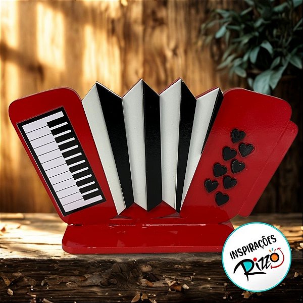 Display Sanfona  Em MDF De Festa Junina - 26x13,5cm - 1 unidade - Rizzo