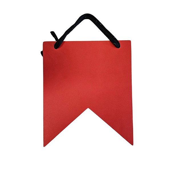 Banderola Vermelha Pequena Em MDF De Festa Junina - 20x20cm - 1 unidade - Rizzo
