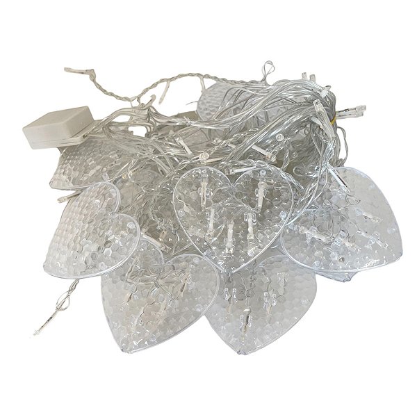 Cordão com Led - Corações e Luzinhas - 3m - 1 unidade - Rizzo