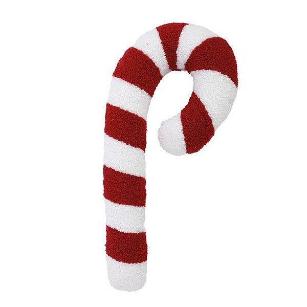 Almofada Candy Cane - Branco,Vermelho - 55cm - 1 unidade - Rizzo