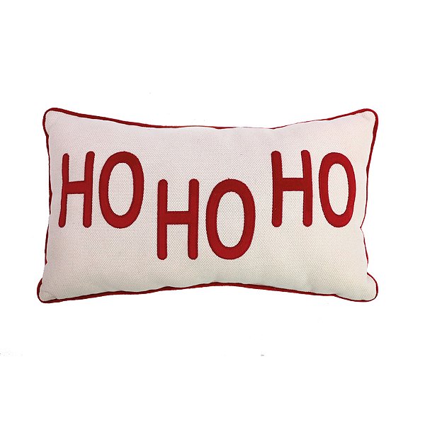 Almofada HoHoHo - Branco, Vermelho - 50x30cm - 1 unidade - Cromus - Rizzo