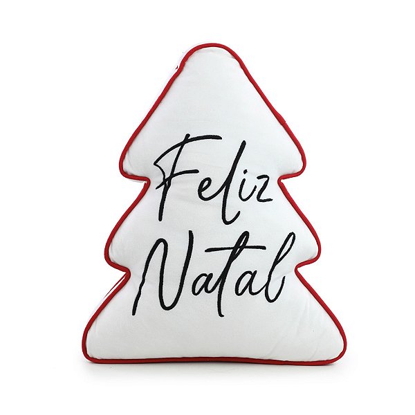 Almofada Arvore - Branco, Vermelho - 34x42cm - 1 unidade - Cromus - Rizzo
