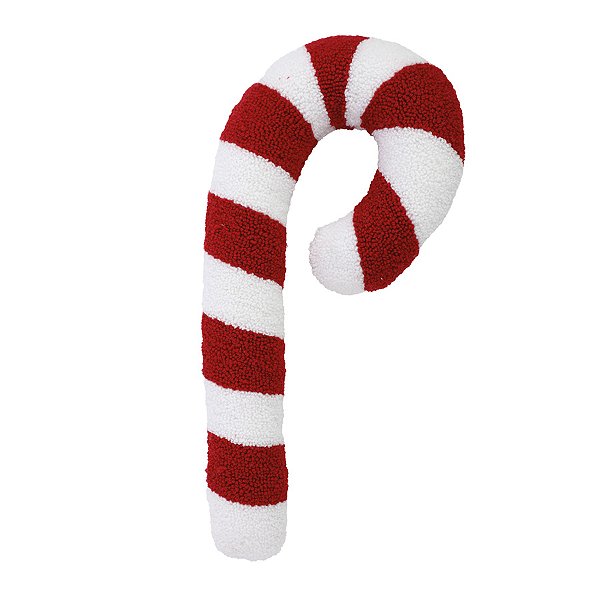 Almofada Candy Cane - Branco,Vermelho - 50cm - 1 unidade - Cromus - Rizzo