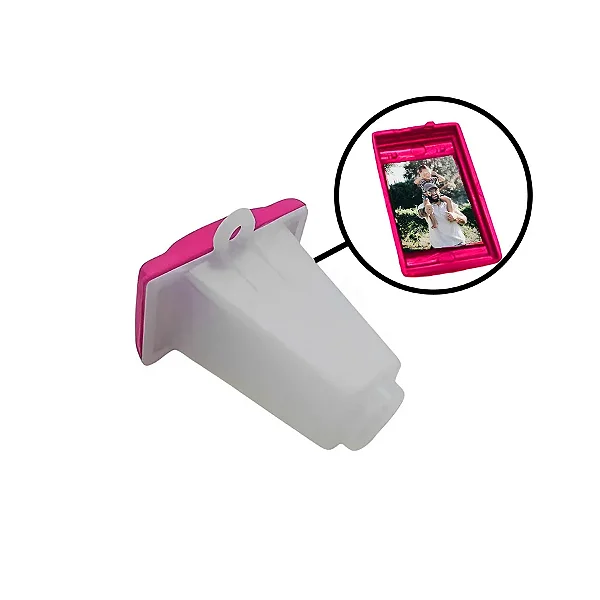 Monóculo Fotográfico com Foto - Rosa Pink - 1 unidade - Rizzo Personalize