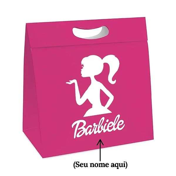 Caixa p/ Presente New Plus Personalizada - Silhueta Boneca c/ Nome - 1 unidade - Rizzo Personalizado