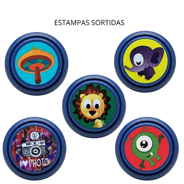 Ioiô Para Lembrancinha Festa - Azul - Estampa Sortida - 5,5cm - 1 unidade - Rizzo