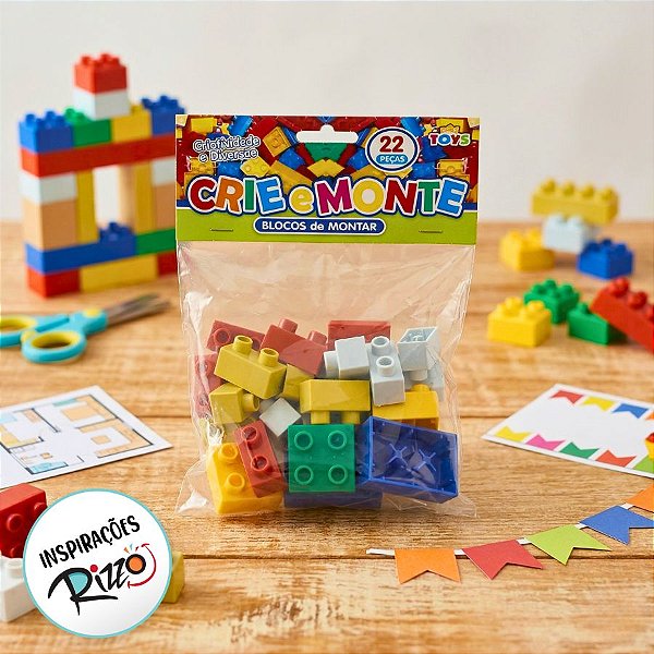 Brinquedo Blocos de Montar - 22 unidades - Rizzo