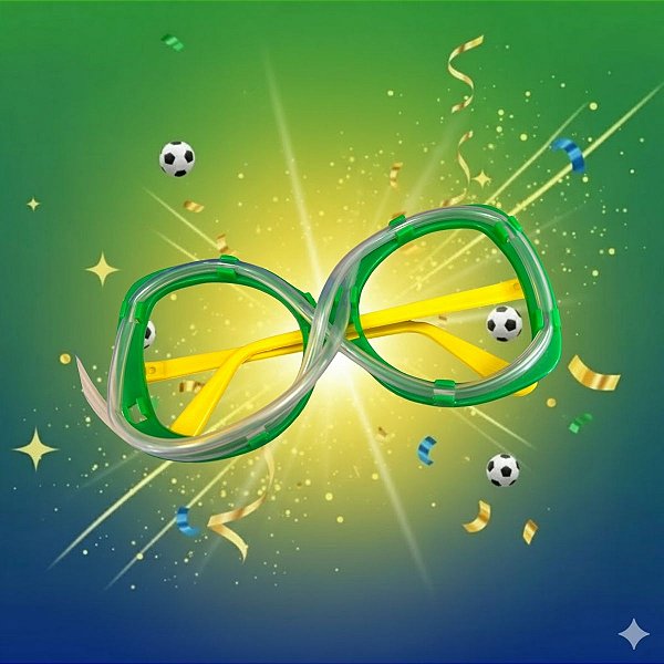 Óculos Com Canudo - 14x8cm - 1 unidade - Rizzo