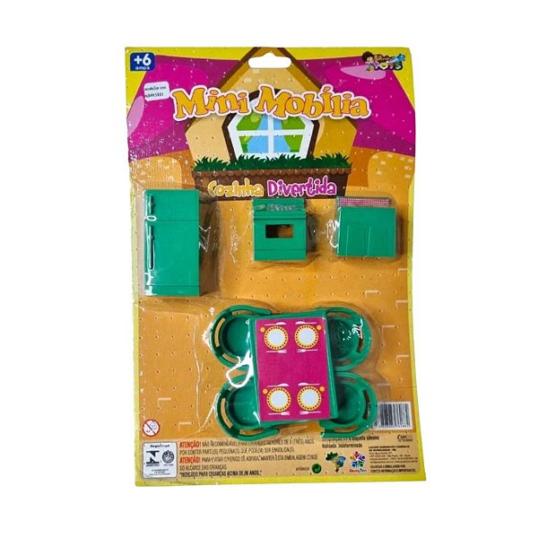 Brinquedo Mini Mobília Cozinha Divertida - Sortido - 5 unidades - Rizzo