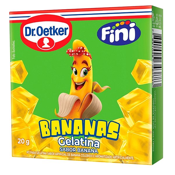 Pó Para Gelatina - Sabor Banana - 20g - 1 unidade - Fini - Rizzo