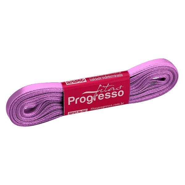 Fita Voal com Cetim Progresso 7mm nº1 - 10m Cor 2058 Orquídea - 01 unidade