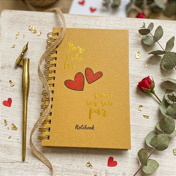 Bloco para Anotação "Por Onde For...Quero Ser Seu Par" - 80 Folhas - 9,5x14,5cm - 1 unidade - Rizzo